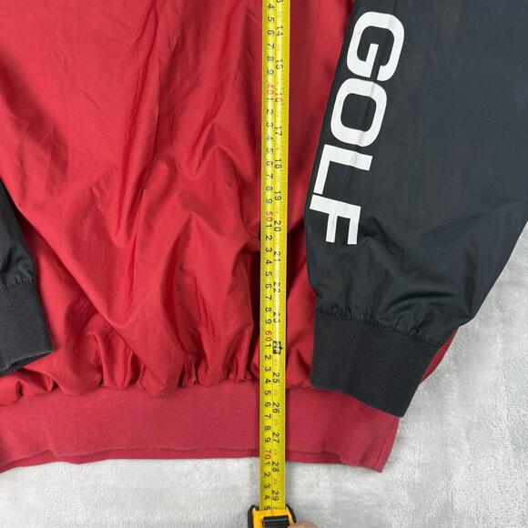 Polo Golf Ralph Lauren Windbreaker Pullover Red Black Men Size S Mesh Lined Prep - Picture 5 of 9